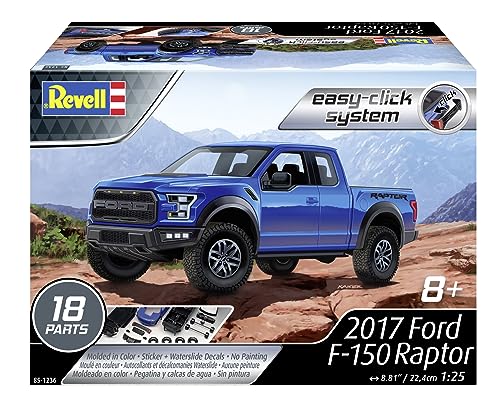 Revell 85-1236 2017 Ford F-150 Raptor 1:25 Scale 18-Piece Skill Level 2 Model Truck Building Kit