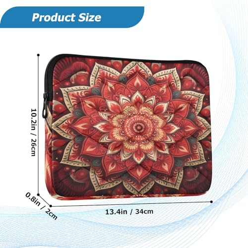 Funda Mandala Roja para Laptop 13-14 Pulgadas miniatura 3