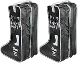 Asa de transporte LINPOZONE Portatil 2 paquetes de 47 cm, botas altas botas cortas soporte de almacenamiento / bolsa protectora, cubierta de botas (negro, grande x2 unidades)