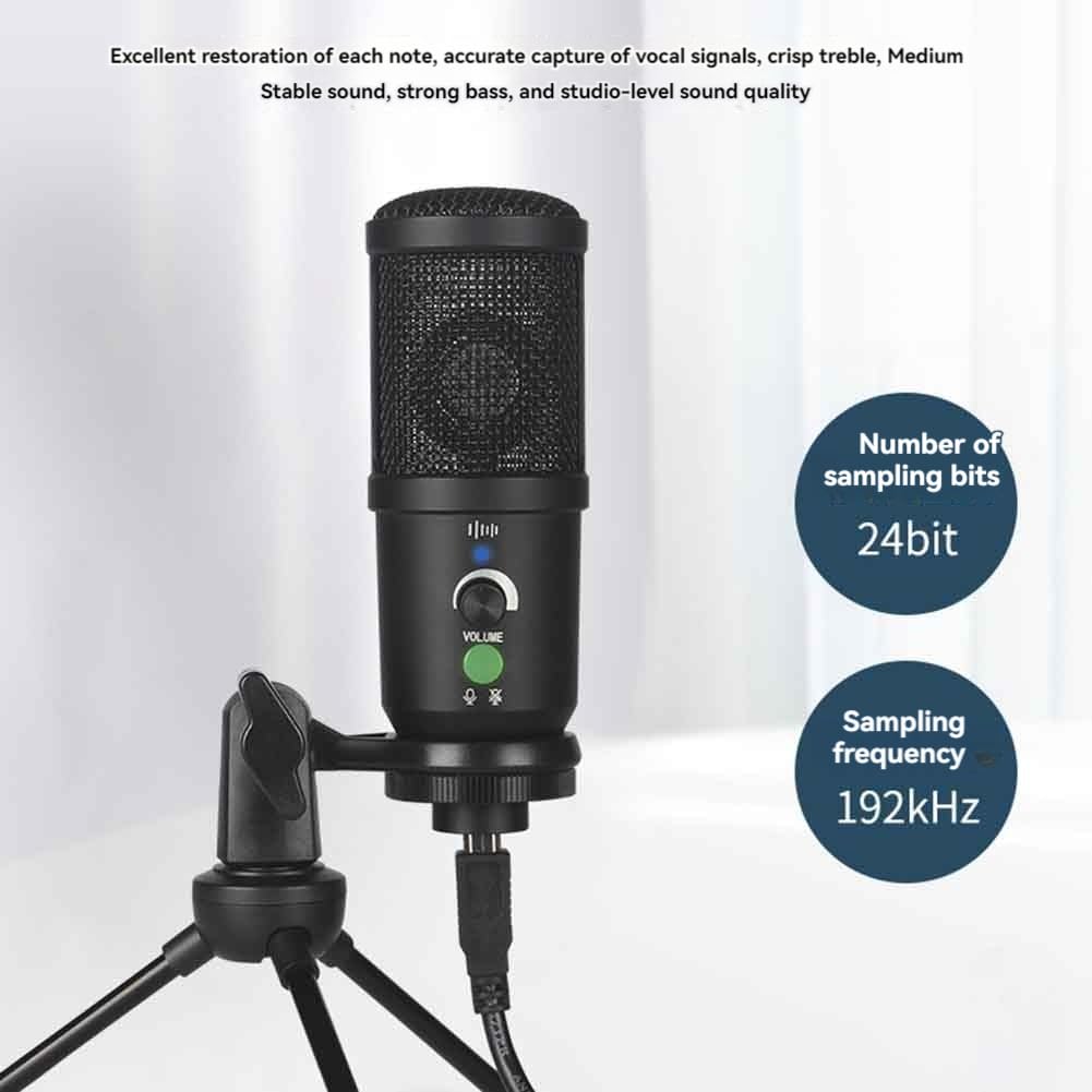 Mikrofon gamingowy USB z redukcją szumów mikrofon pojemnościowy do komputera podcastowego mikrofon z uchwytem wysięgnika A