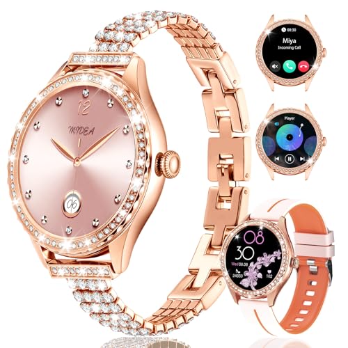 Homailida Modische Smartwatch Damen, Diamant - &...