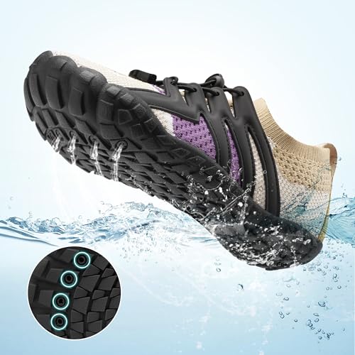 Image of Stelle Water Shoes for Kids Adjustable Laces | Quick Dry Barefoot Non-Slip Shoes with a Roomy Toe Box for Boys and Girls,Beach,Hiking,Toddler to Big Kid
