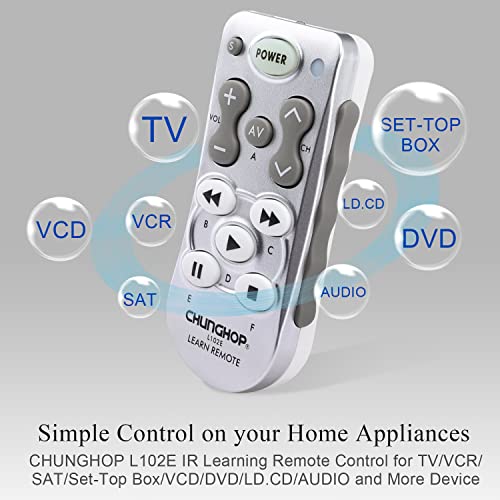 Chunghop L102 Learning Remote Control Use For Tv/Sat/Dvd/Cbl/Cd/Dvb-T For Samsung Lg Sony Philips Copy #TOP1
