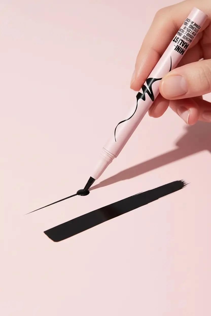 Miniso Lisanslı Minimalist Serisi Kesik Uçlu Eyeliner – İnce ve Kalın Çizgi Kontrolü Sağlayan Siyah Eyeliner (01 Siyah)
