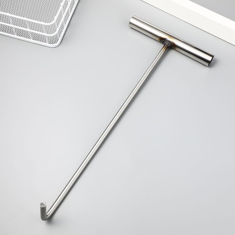 Manhole Cover Lifting Tool Stainless Steel Manhole Cover Hook T- Hole Hook Roll up Door Lifter Tool 2 Pack 14.56 X 5.90 X 2.36 in image 3