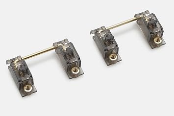 KPREPUBLIC Everglide V2 Transparent Gold Plated PCB Screw in Stabilizer for Custom Mechanical Keyboard gh60 xd64 xd84 6.25x 2X xd96 xd87 (EG V2 Black 104 Plus x1)