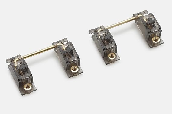 KPREPUBLIC Everglide V2 Transparent Gold Plated PCB Screw in Stabilizer for Custom Mechanical Keyboard gh60 xd64 xd84 6.25x 2X xd96 xd87 (EG V2 Black 104 Plus x1)
