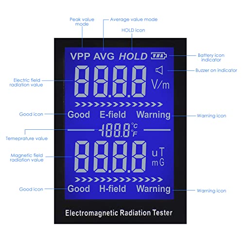 Detector EMF Electromagnético con alarma sonora y luz miniatura 4