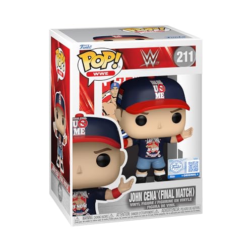 Funko POP! WWE John Cena Final Match Vinyl Figure, Exclusive Collectible #211, 4 Inches Tall