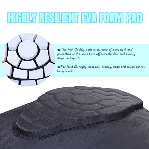 Tiaxu Tiaxu Kids Youth Padded Compression Shirt - Breathable Chest Heart Protector Vest Rear Waist Guard For Football, Baseball, Lacrosse And Goalies Blue #TOP3