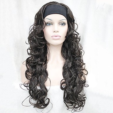 Gzhuang Mezza parrucca parrucca 3/4 con fascia