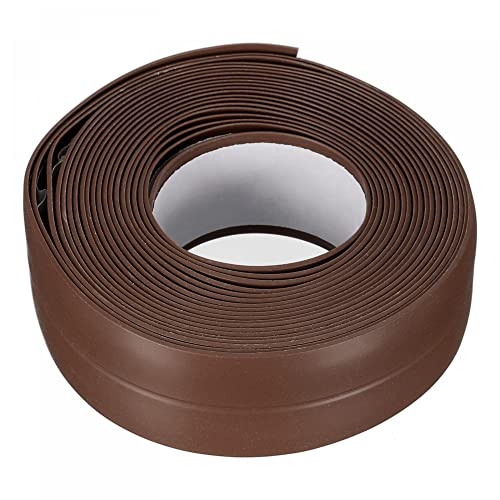 uxcell Waterproof Seal Caulk Strip Tape Self Adhesive 0.87" W x 10.5'L PVC Sealing Tape for Kitchen Bathroom Brown