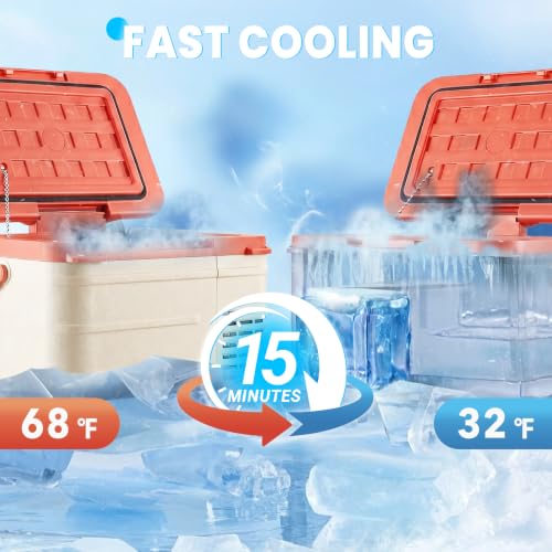Image of 12 Volt Refrigerator, 11QT Mini Portable Car Fridge, Freezer Compressor Electric Cooler -4℉~68℉, 12 /24V DC 100-240V AC for Truck Van RV SUV Travel Camping Road Boat Trips