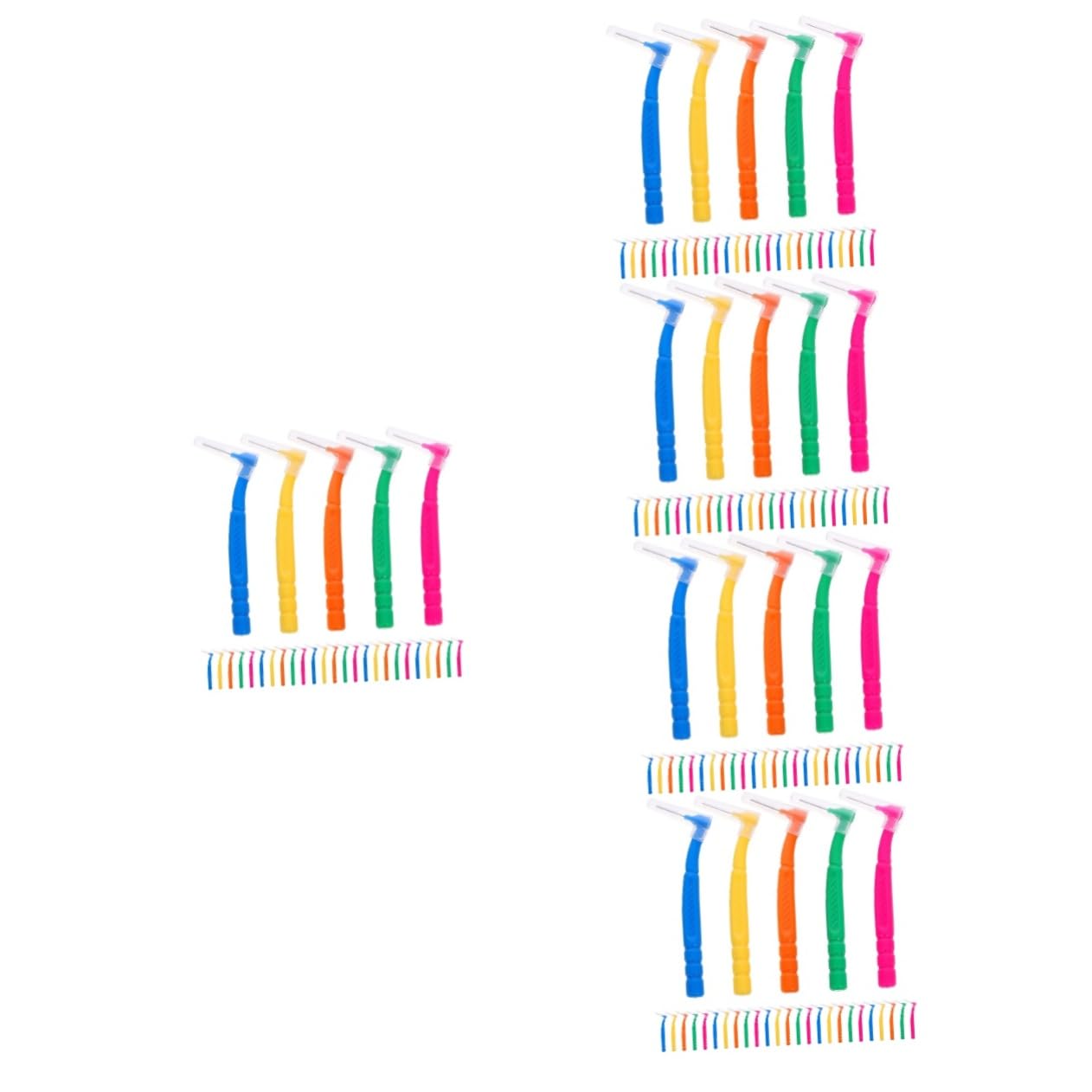 Ipetboom 150piezas Cepillos Interdentales Manuales Para Limpieza Bucal Cepillos De Higiene Oral Forma Para Espacios Entre Dientes y Prevención De Caries