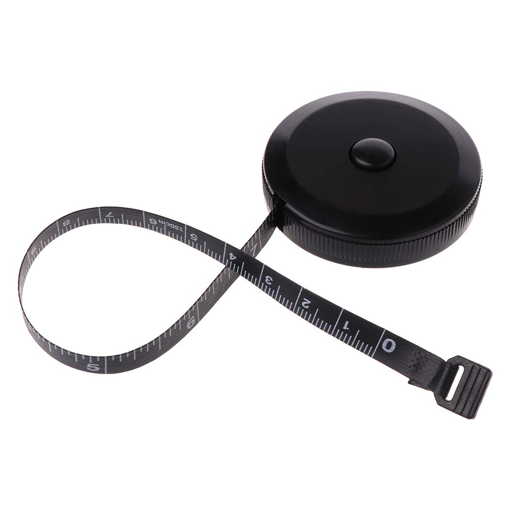 1.5m/60inch Black Tape Measures Sided Retractable Tools Automatic ABS Flexible Sewing Measuring Tape Table Fence Tape Measure with Fractions Metric Tape Measure Tape Measure Tape