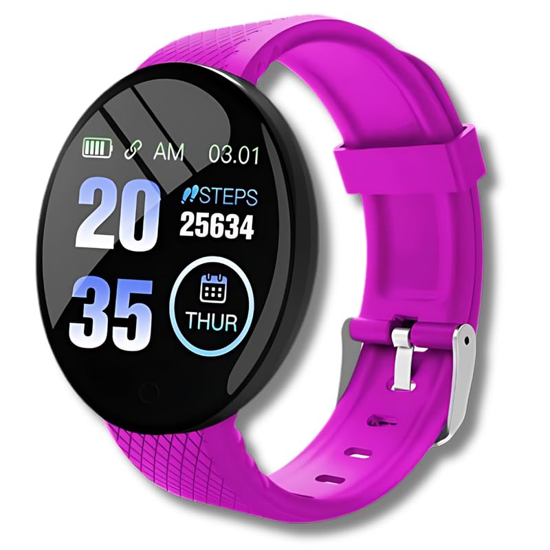 Drumstone (Diwali Special𝟏𝟓 Years Warranty D18 HD Touchscreen Waterproof Smartwatch 1.3-Inch | Bluetooth Fitness Tracker with Pedometer, Heart Rate Monitoring, and Multi-Sport Features (Pink) Drumstone (Diwali Special𝟏𝟓 Years Warranty D18 HD Touchscreen Waterproof Smartwatch 1.3-Inch | Bluetooth Fitness Tracker with Pedometer, Heart Rate Monitoring, and Multi-Sport Features (Pink)