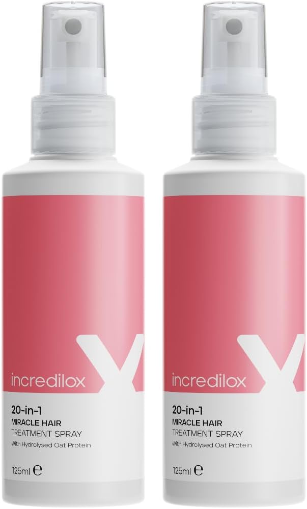 20-In-1 Miracle Hair Treatment Spray 2 x 125ml - Leave In Conditioner Duo, Heat Protection, Detangling & Frizz Control for Damaged Hair
