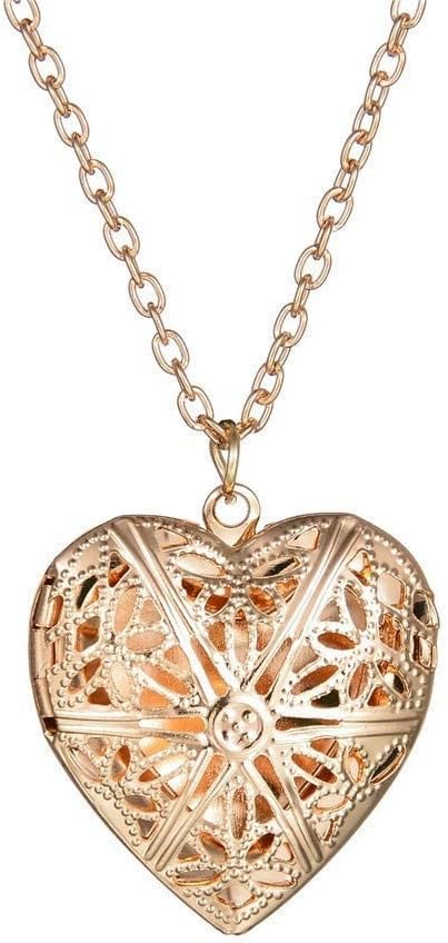 RVM JewelsHeart Shape Photo Frame Pendant Necklace for Girls/Women
