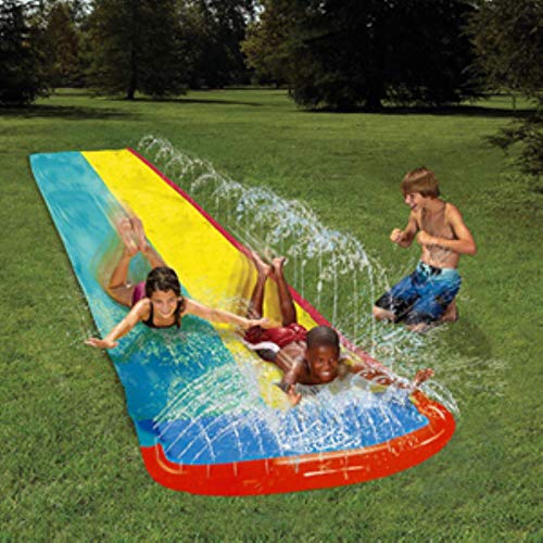 FTFSY 4.8m Giant Surf Double Water Slide Inflatable Play Center Slide For Children Summer Backyard Swimming Pool Games Outdoor Toys,Double Slider