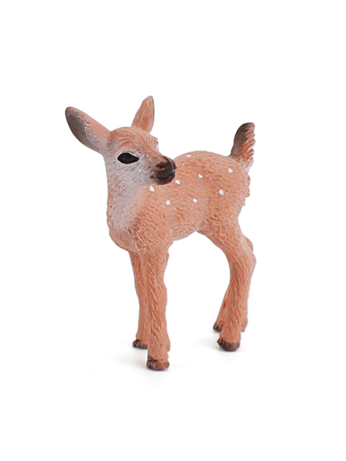 HUAJINGKEJI Home Decor, Artificial Deer Family Animals Figures Creatures Figurines Miniature Cake Toppers Home Decoration