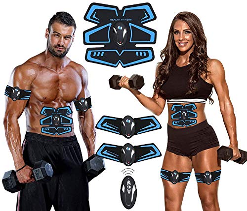 UMATE ABS Stimulator Abdominal Muscle Toner, EMS Abdomen Muscle Trainer Toning Workout Rechargeable