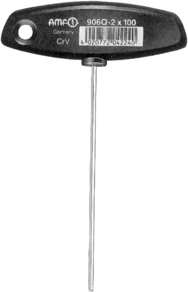 JW Winco A44974 Nickel Plated Chrome Vanadium Steel "Handy" Hexagon Key with T-Handle, 3mm Drive, 225mm Length x 80mm Width