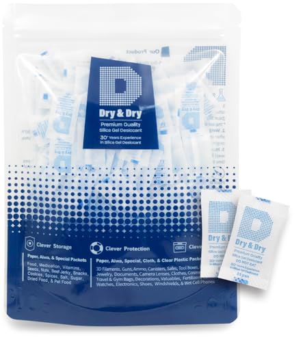 Sachets de gel de silice alimentaire Dry & Dry 0,5 g anti-humidité et moisissure x200