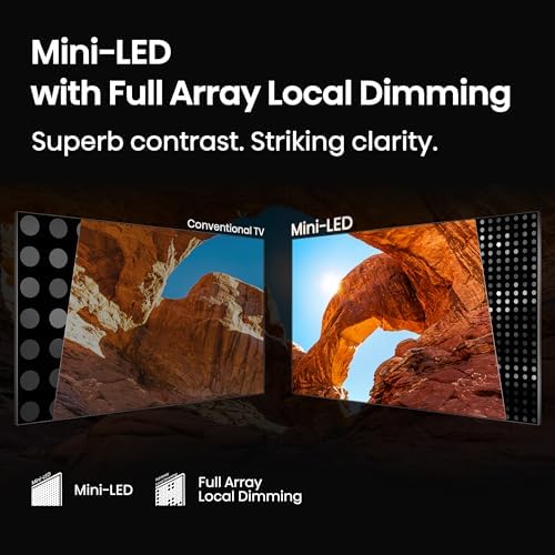 Hisense 55" Class QD7 Series Mini-LED 4K UHD Smart Fire TV (55QD7QF, 2025 Model) - QLED, HDR10+, Dolby Vision, Dolby Atmos, Game Mode Plus, ALLM, Alexa Built in with Voice Remote, Streaming TV, Black - 4