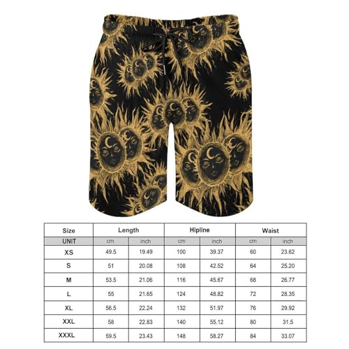 Sun And Moon Men's Swim Trunks Quick Dry Board Shorts Hawaiian Beach Shorts With Pocket2