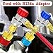 R1234yf to R134A Quick Coupler Adapter Kit, Brass Material for Enhanced Durability, Installation, Optimized AC Performance, Car Conditioner AC Charging