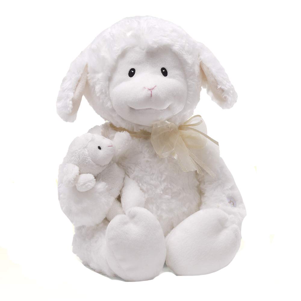 GundNursery Rhyme Time Lamb Animated Stuffed Animal Plush, White, 10"