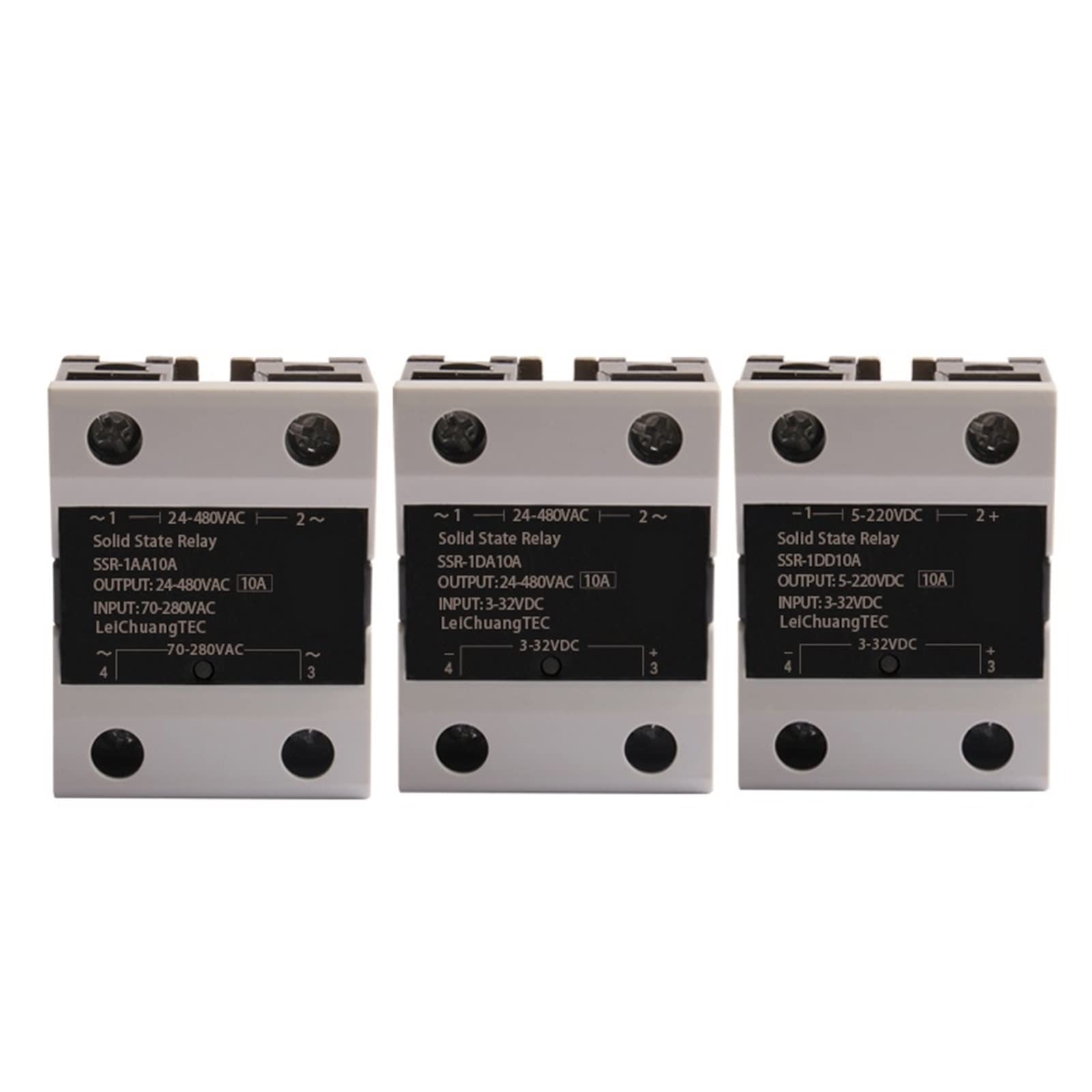 SSR DC zu AC AC zu AC DC zu DC Einphasiges Halbleiterrelais 10A 25A 40A 60A 80A 100A 120A 180DD 240DD 1 Stück Ersatzteile (Color : Ac-ac, Size : 80A)
