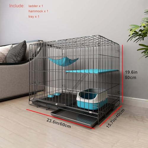 Cage à chat à 2 niveaux extérieure et intérieure pour balcon