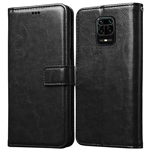Image of Flip Cover Compatible with Mi Redmi Note 9 Pro | Premium Leather Finish | Inbuilt Pockets & Stand | Flip Cover Back Case for Mi Redmi Note 9 Pro /Note 9 Pro Max /Poco M2 Pro (Black)