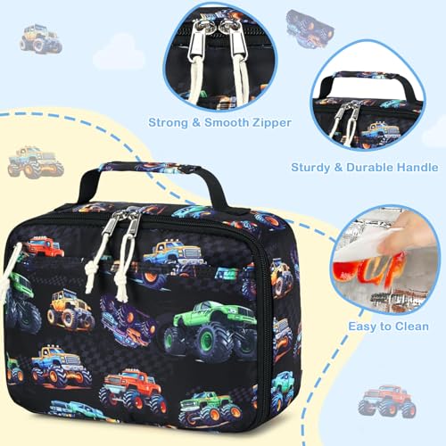 Image of CAMTOP Lunch Box Kids Boys Insulated Lunch Cooler Bag Reusable Lunch Tote Kit for School Travel