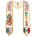 Aposwow Mexican Graduation Sash 2026 - Mexican American Flag Guadalupe Graduation Stole Class of 2026, Mexico V Serape Sash for Study Aboard Mexico Student Accessories Gifts