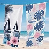 🌈【UTILISATIONS MULTIPLES】- Pour se sécher après la baignade, se prélasser sur le sable ou s'allonger au soleil, une serviette de plage est un incontournable de l'été. Idéale pour les voyages, le sport, la natation, le bain, le camping, etc.