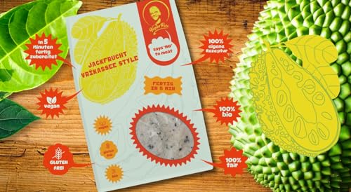 VEGAN PETE - Jackfrucht Vrikassee, veganes Fertiggericht in Bio-Qualität, 8 x 250g
