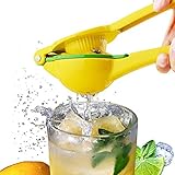 Lemon Squeezer, SHINESTONE Lemon Lime Squeezer Manual Hand-held Metal Lemon Lime Citrus Fruits Squeezer Presser Juicer£¨Yellow£©
