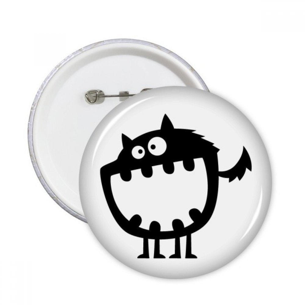 DIYthinkerUniverse and Alien Big Mouth Monster Round Pins Badge Button Clothing Decoration Gift 5pcs S S Multicolor