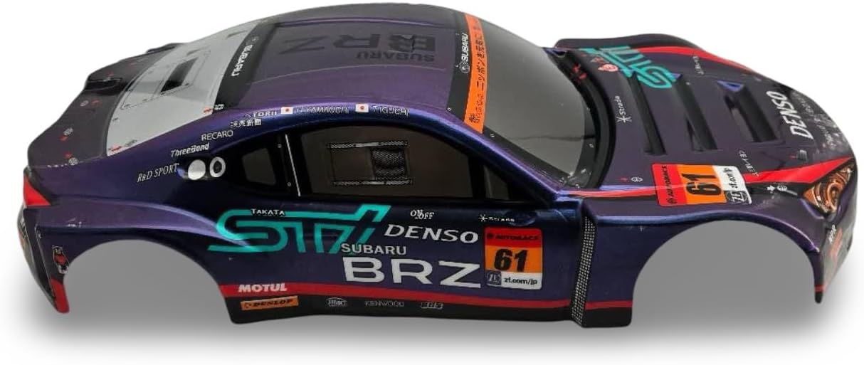 Painted PVC Body Shell for 1/10 On Road Racing Drift Car, Pre Cut, 1:10 Scale, 190mm, Subaru BRZ Style