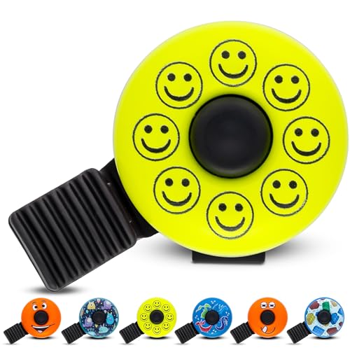 Fahrradklingel Kinder - Smiley Motiv - Fahrradklingel Mädchen, Klingel...