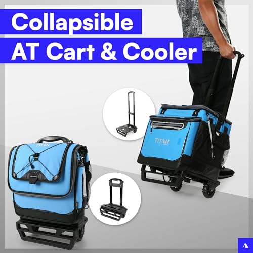 Titan by Arctic Zone Deep Freeze Wheeled Cooler - 60 Can Rolling Cooler with Deep Freeze Insulation and Detachable All-Terrain Cart with Wheels - Process Blue by Titan by Arctic Zone - Image 7
