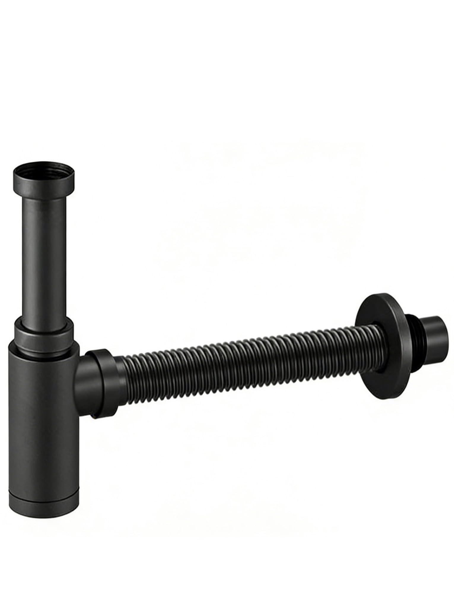 Kit de desagüe de fregadero de baño de acero inoxidable, tubo flexible de altura ajustable para lavabo