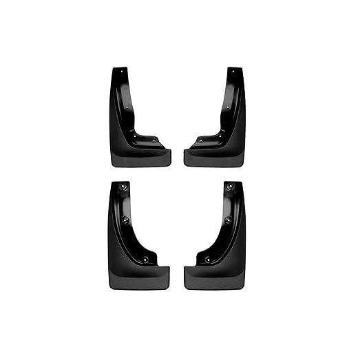 WeatherTech Custom No Drill Splash Guard MudFlaps for Jeep Grand Cherokee L, Front & Rear Set (110141-120141), Black