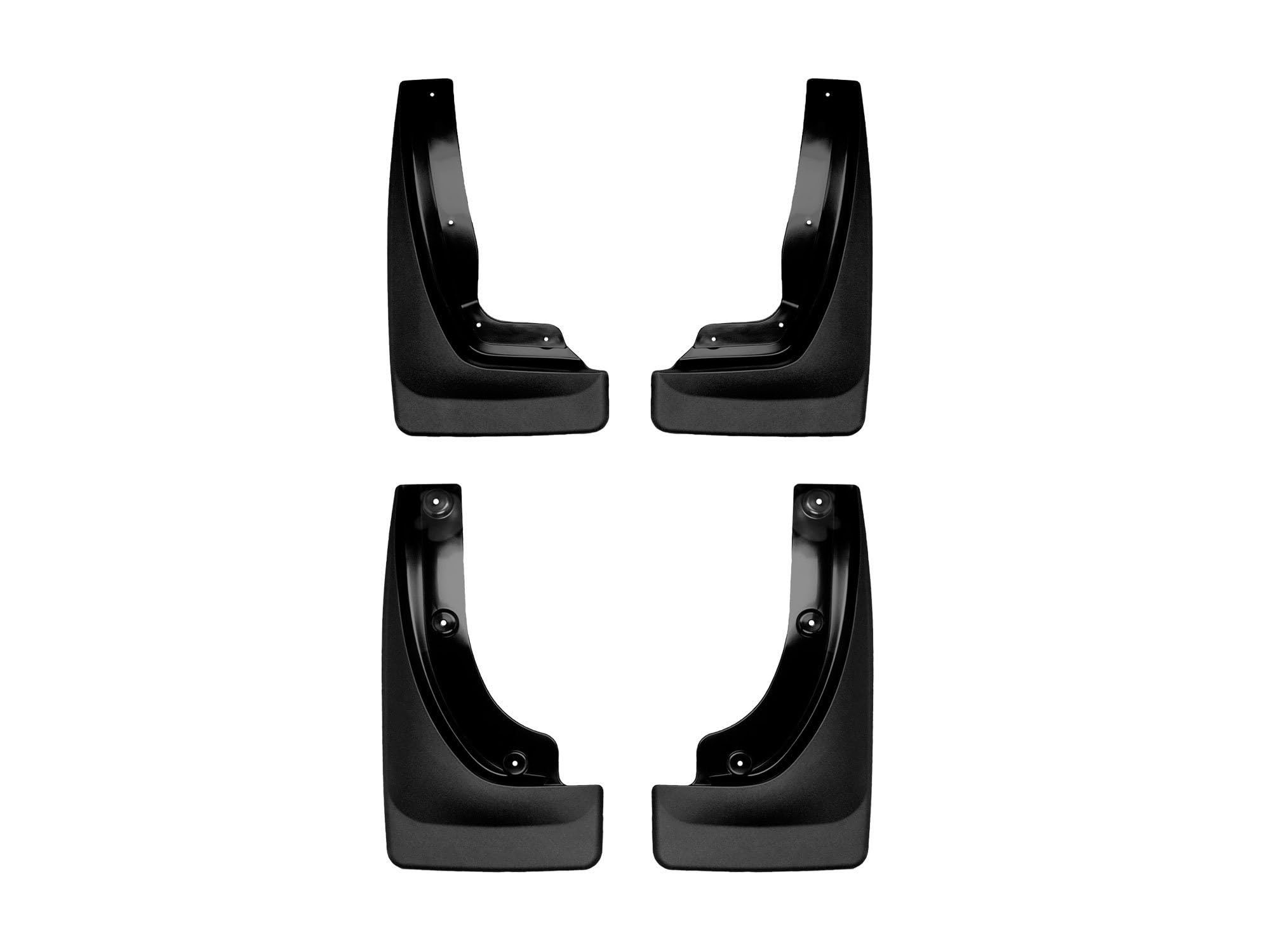 WeatherTech Custom No Drill Splash Guard MudFlaps for Jeep Grand Cherokee L, Front & Rear Set (110141-120141), Black