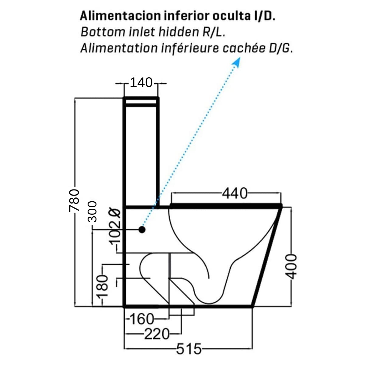 Pack Wc Inodoro Completo Cerámico Blanco Fondo Reducido Rimless y Tapa Extrafina Caída Amortiguada + Bidet a Suelo de Baño Moderno - Sin tapa y Fácil Limpieza ADRA (Pack Wc + Bidet)