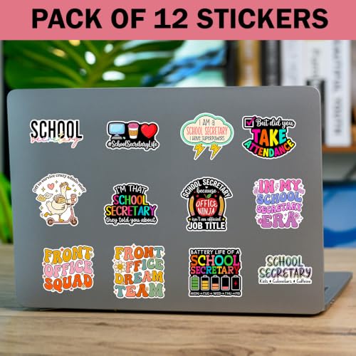 Autocollants de secrétaire scolaire en vinyle - Stickers amusants imperméables pour ordinateur - 3