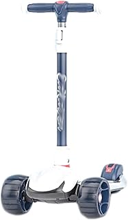 Dzwyc Scooter Gravity Steering System Kids Kick Scooter With Adjustable Height Scooter, Lean To Steer, Widened LED Wheels for Children Age 3-12 Years Old Three-scooters