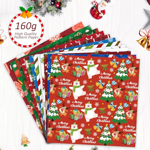 Papier de scrapbooking de Noël Konsait feuilles double face grand format